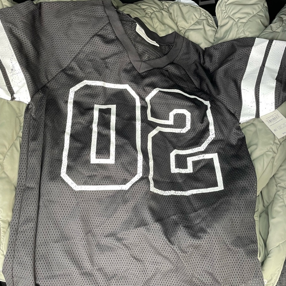 No Boundaries Black and White Women's Jersey Top